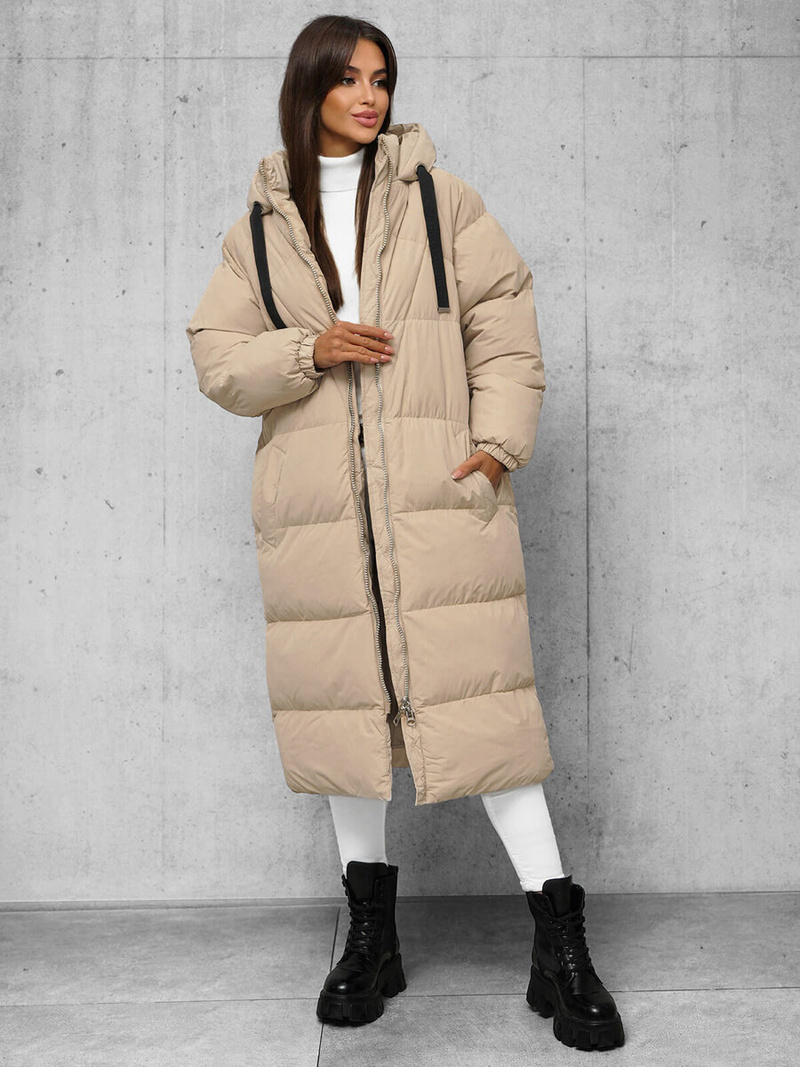 Geacă de femei bej OZONEE JS/5M3163/62Z