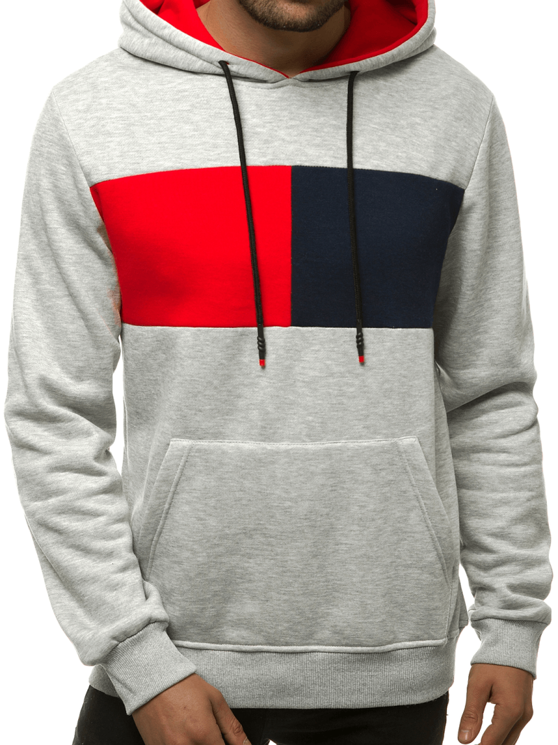 Hanorac cu glugă bărbați gri OZONEE JS/KS2171