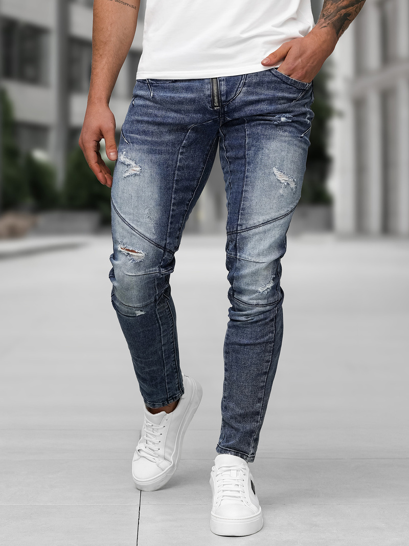 Blugi bărbaţi albaștri OZONEE NB/MP0045BZ