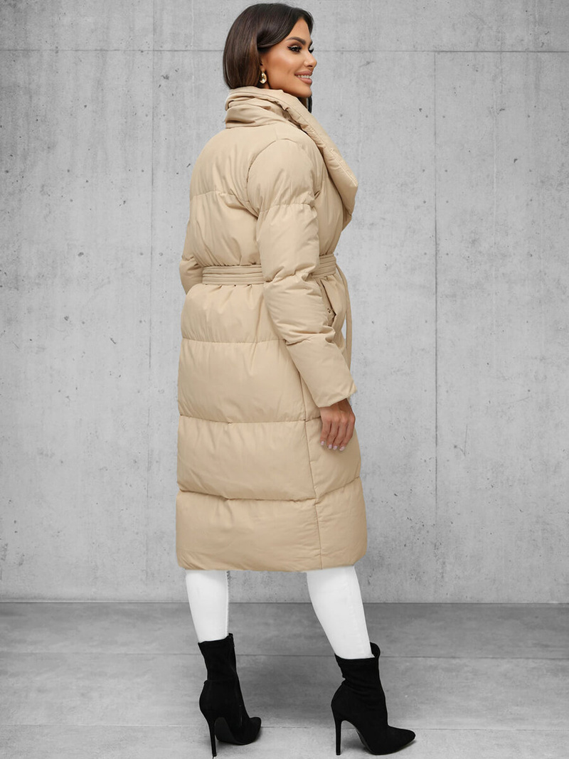 Geacă de iarnă parka femei bej OZONEE JS/M737/62Z