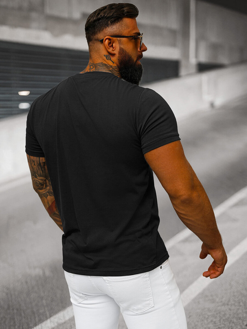 Tricou bărbați negru OZONEE JS/712005Z