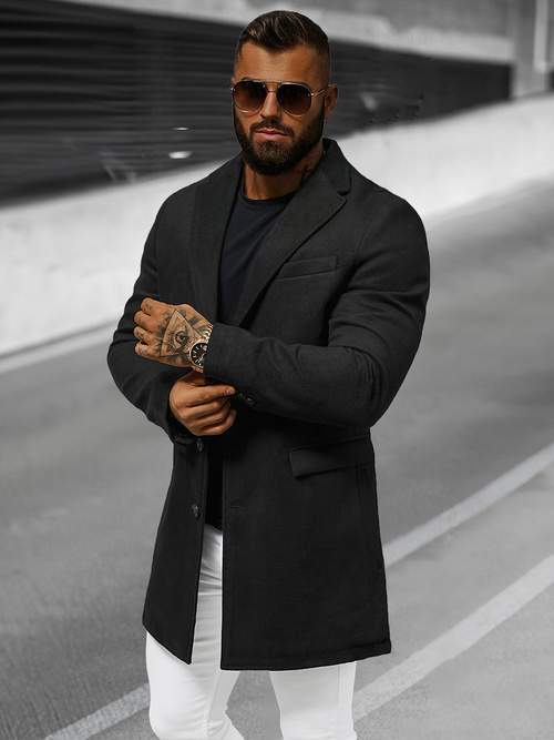 Palton bărbați negru OZONEE JB/1047Z