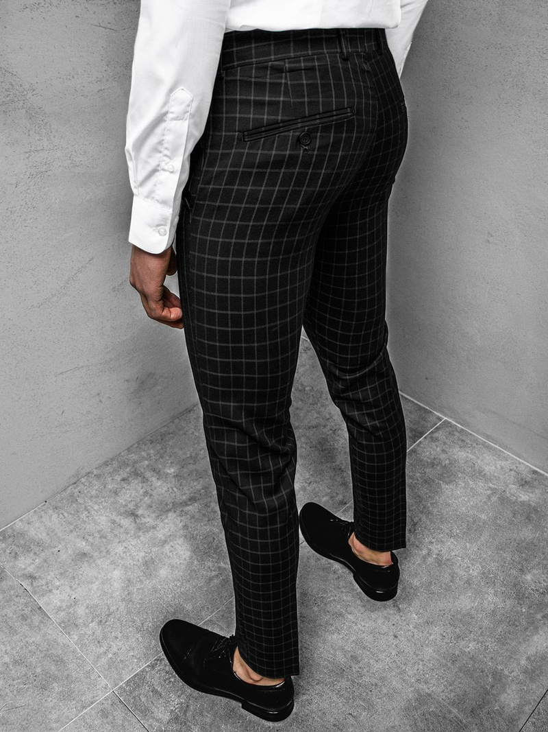 Pantaloni bărbaţi negri OZONEE DJ/5510-1