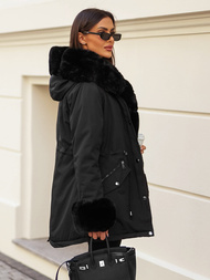 Geacă de iarnă damă neagră OZONEE JS/16M9062/392Z