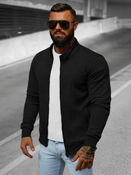 Bluză cu fermoar bărbați neagră OZONEE JS/2002Z