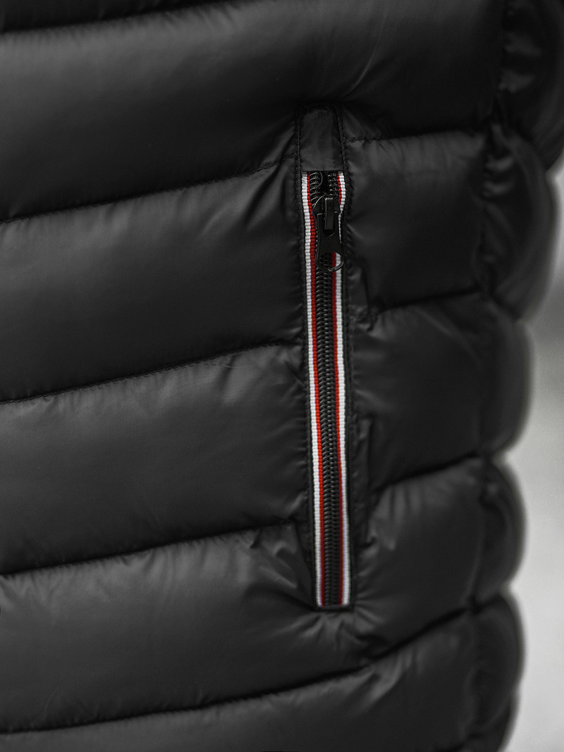 Jachetă de primăvară bărbați neagră OZONEE JS/SM71