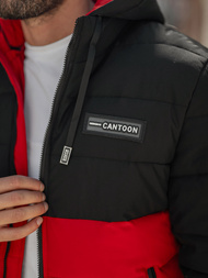 Geacă de iarnă bărbați neagră-roșu OZONEE JS/31M5083/270