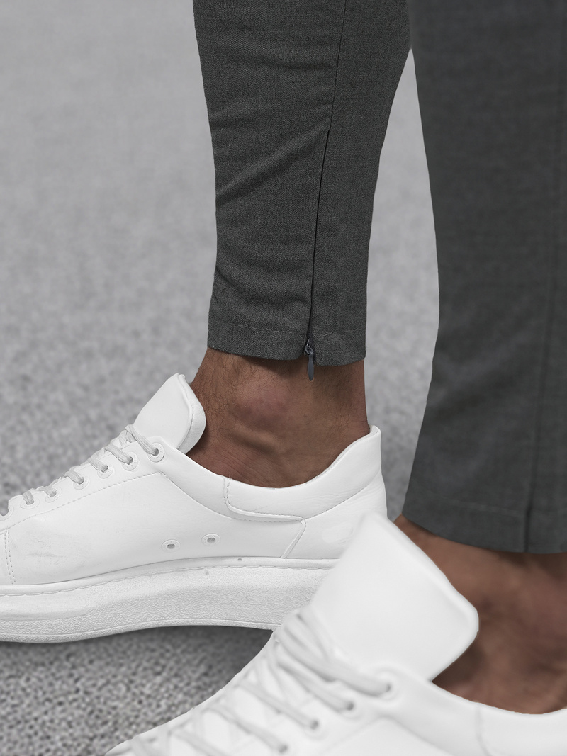 Pantaloni chino bărbaţi antracit OZONEE DJ/3300