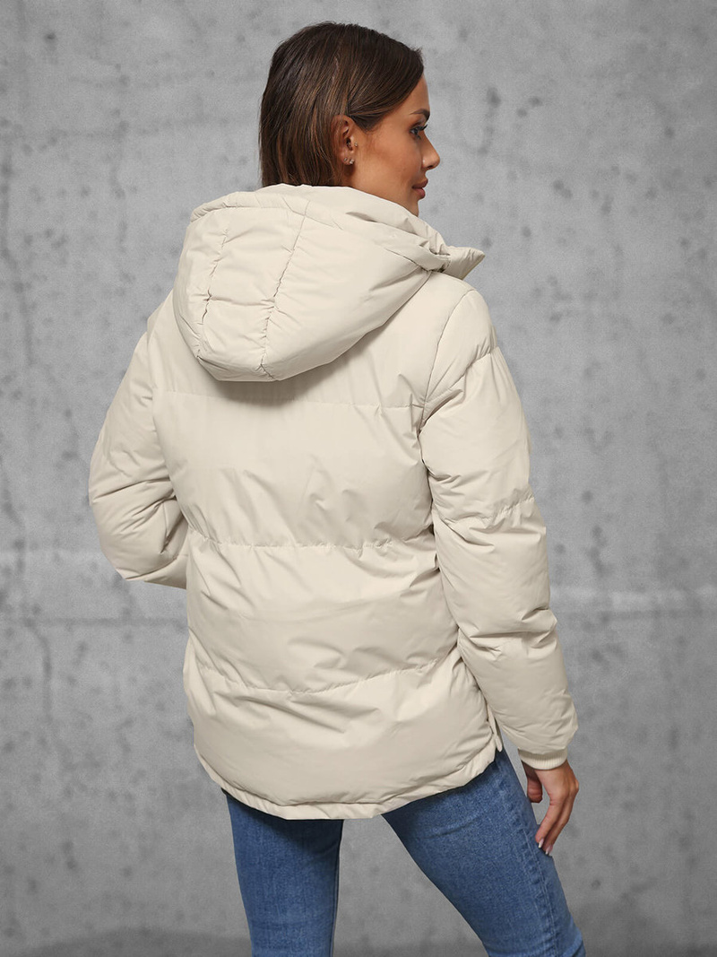 Geacă de femei ecru OZONEE JS/5M3169/62