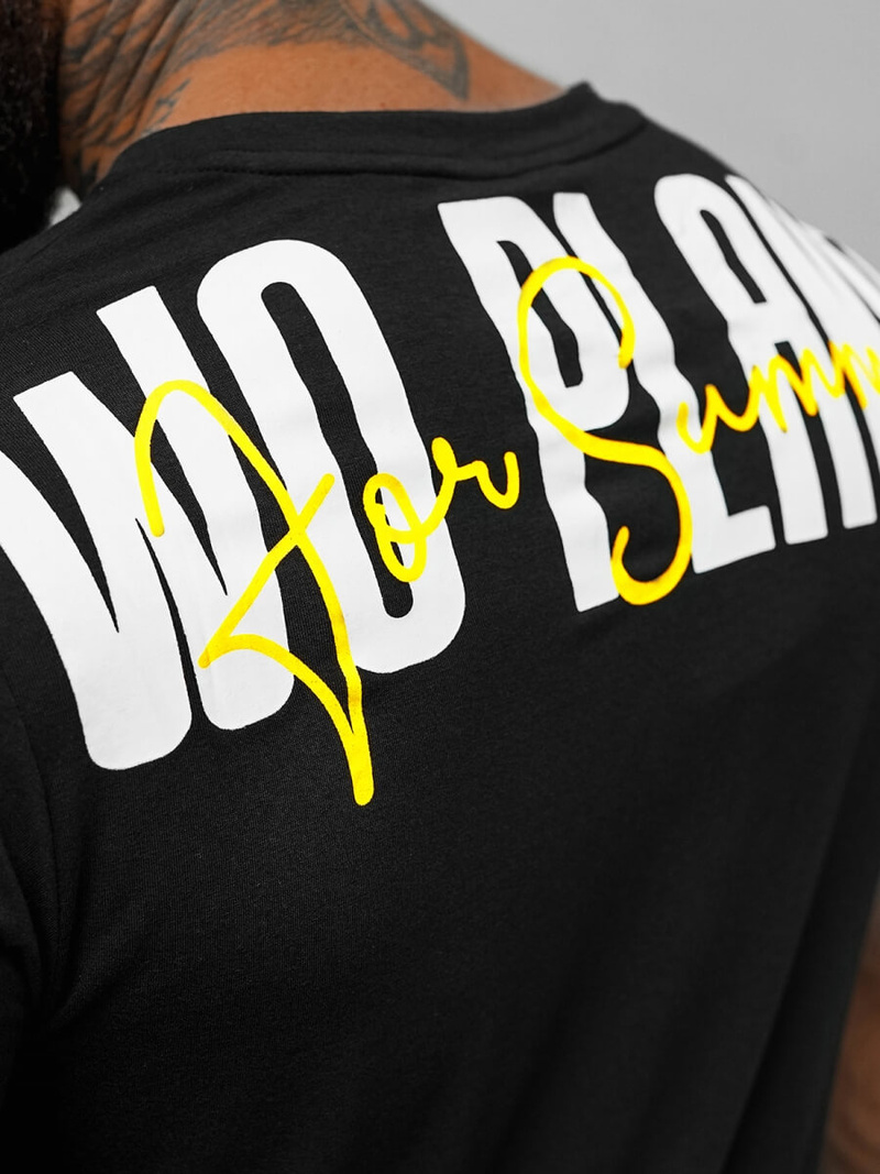 Tricou bărbați negru OZONEE O/T1277/3