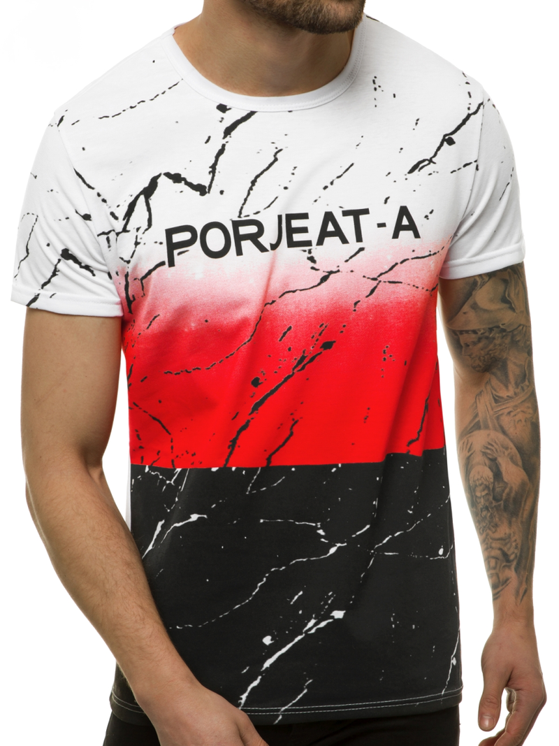 Tricou bărbați rosii OZONEE JS/SS11120