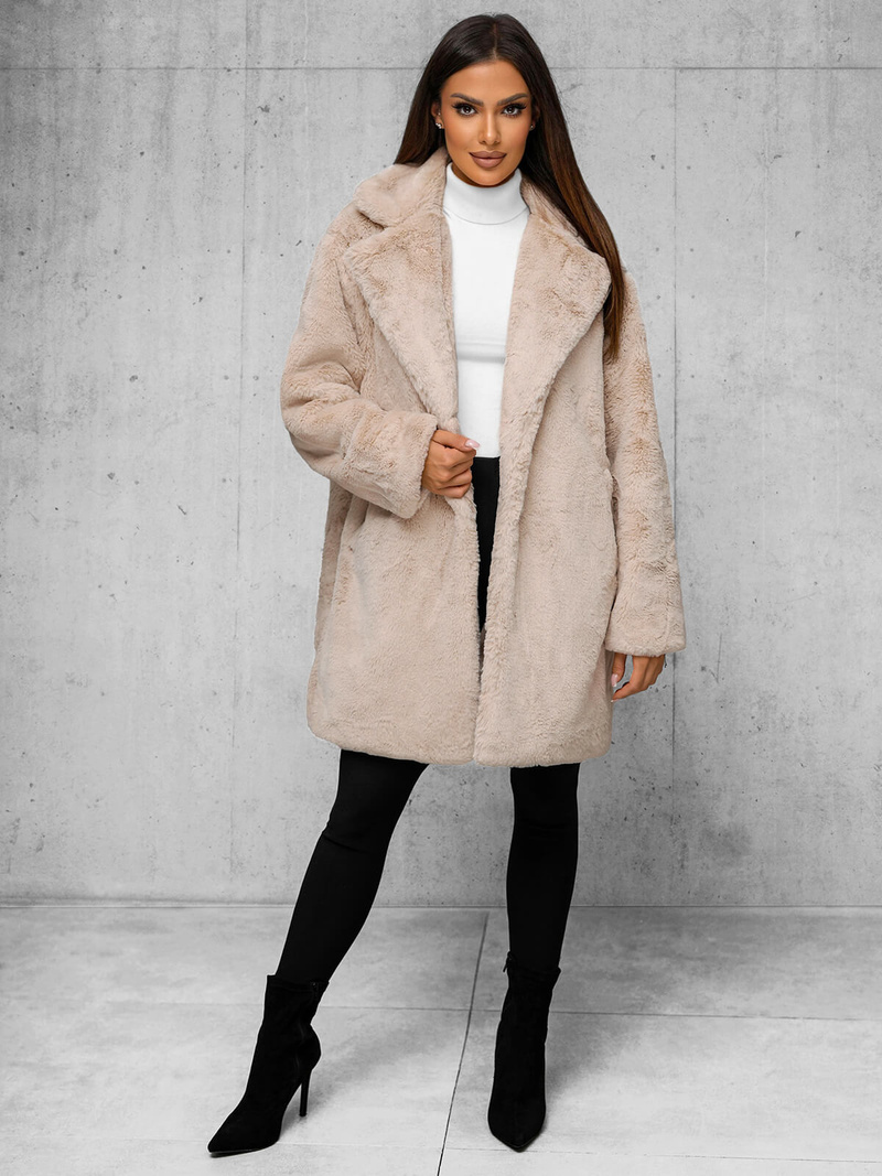 Geacă de femei bej OZONEE JS/11Z8168Z