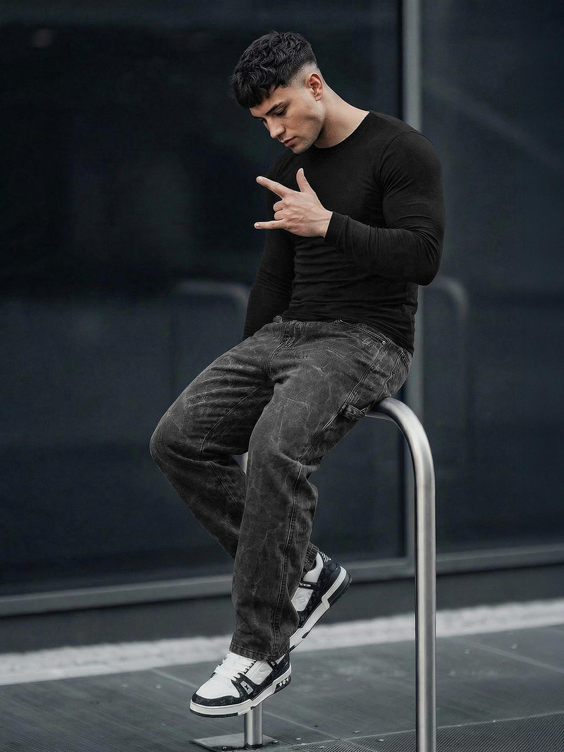 Blugi bărbaţi antracit OZONEE O/KK2828/5Z