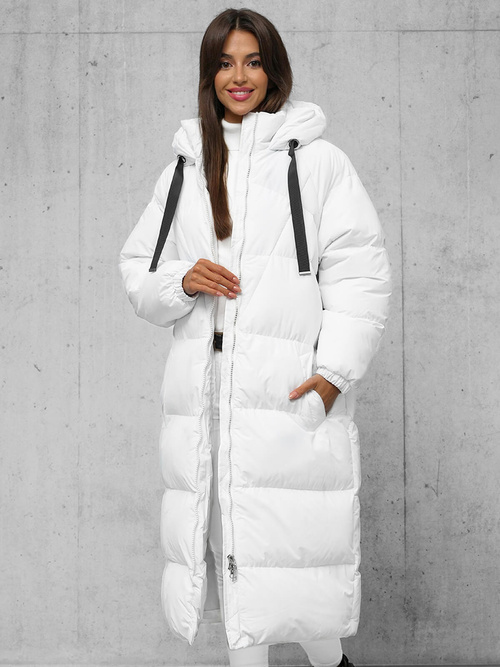 Geacă de femei alb OZONEE JS/5M3163/281Z