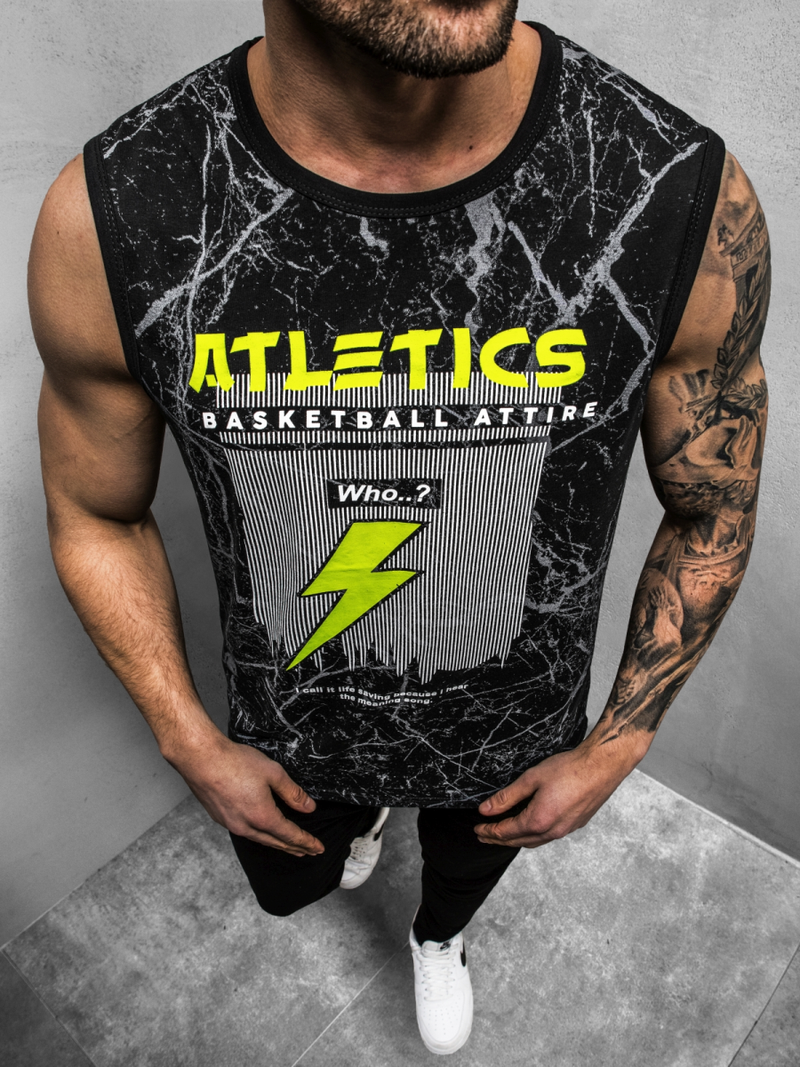 Maiou bărbați negri OZONEE JS/SS11028Z