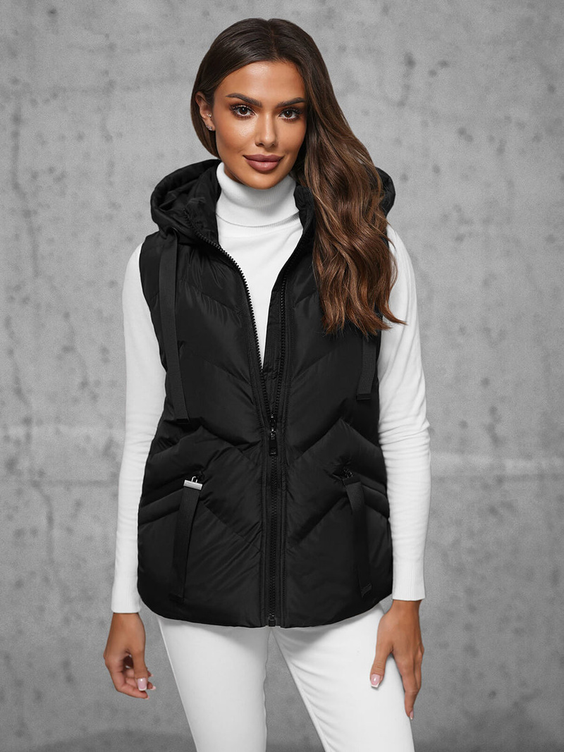 Vestă femei neagră OZONEE JS/5M3176/392