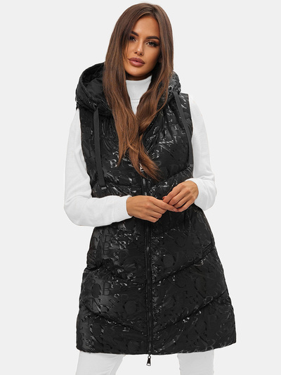 Vestă reversibilă damă neagră OZONEE O/DK118/1