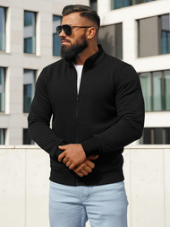 Bluză cu fermoar bărbați neagră OZONEE JS/2002Z