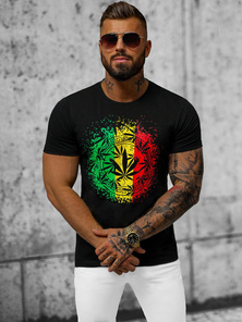 Tricou bărbați negru OZONEE O/T138/3Z