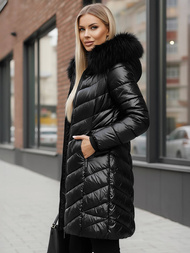 Geacă de femei neagră OZONEE JS/16M9100/392Z