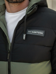 Geacă de iarnă bărbați neagră-verde OZONEE JS/31M5083/136