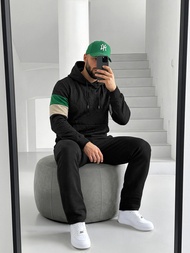 Hanorac bărbați negru OZONEE JS/3B578