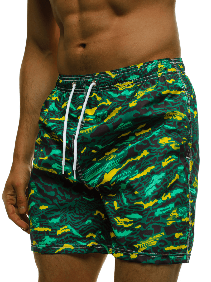 Pantaloni scurti de baie bărbați verde OZONEE JS/ST072