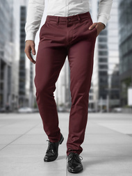 Pantaloni chino bărbați bordo OZONEE V/5100