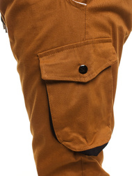 Pantaloni jogger bărbați camel închis OZONEE A/705