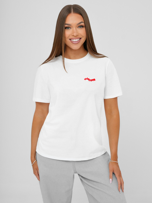 Tricou femei alb OZONEE JS/R61658