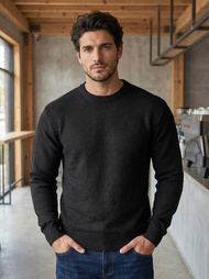 Pulover bărbați negru OZONEE JS/59B3600/3