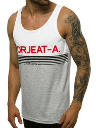 Maiou bărbați alb OZONEE JS/SS11062