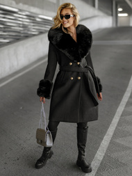 Palton de dama negru OZONEE JS/61M8509/392