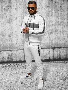 Compleu sport bărbaţi alb OZONEE JS/8C8115/1