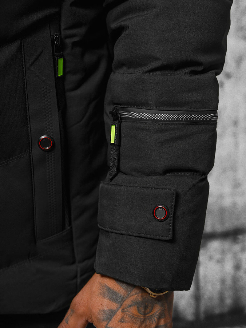 Geacă bărbați neagră OZONEE JS/5M3137/392