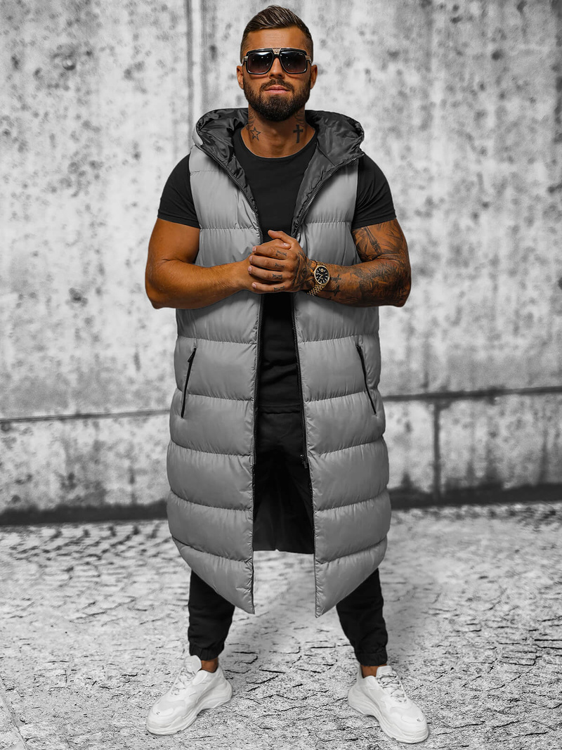 Vestă bărbați gri OZONEE O/M3203Z