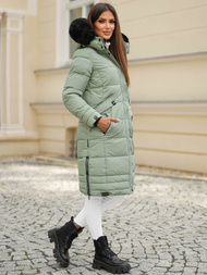 Geacă de femei verde-mentă OZONEE O/W377Z