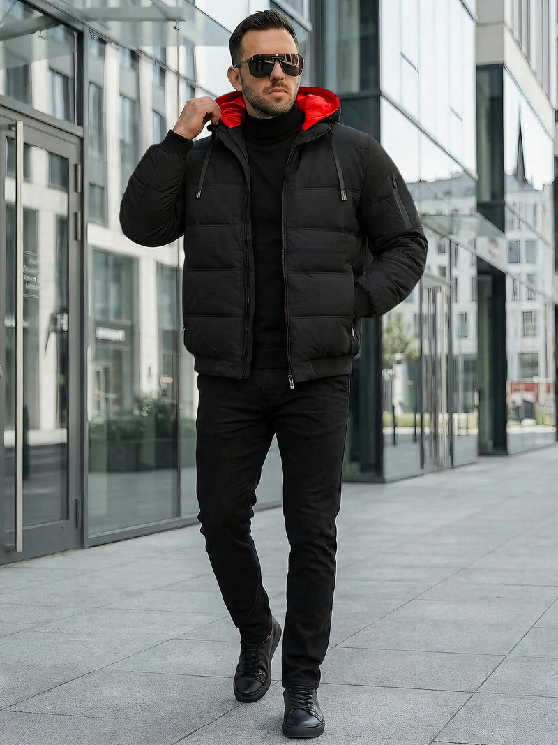 Geacă bărbați neagră OZONEE JS/31M5003Z