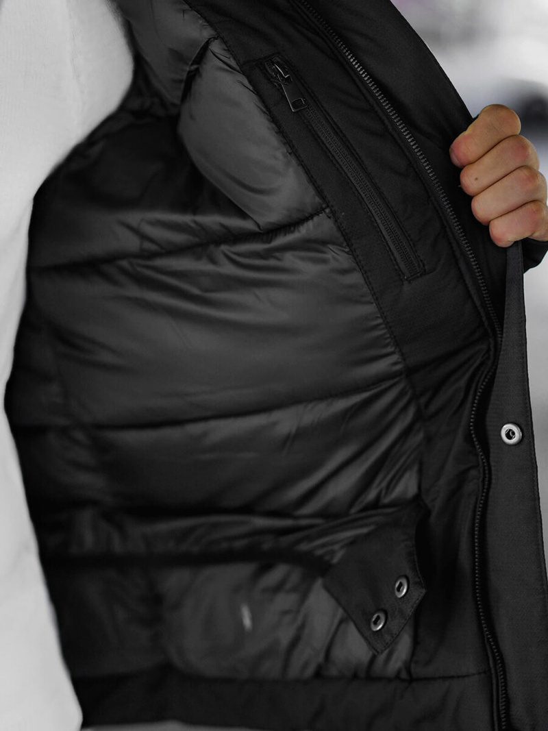 Geacă bărbați neagră-gri OZONEE JS/91M9903/92