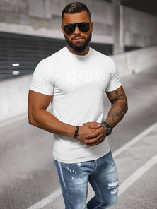 Tricou bărbați alb OZONEE NB/MT3111