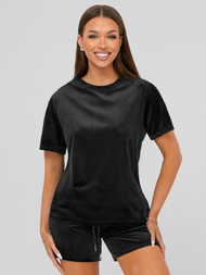 Compleu dama din catifea negru OZONEE JS/35C1616/3