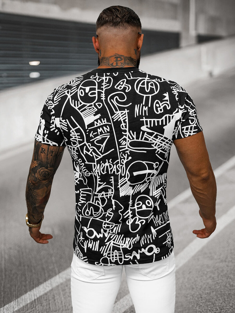 Tricou bărbați negru OZONEE O/T1269/3