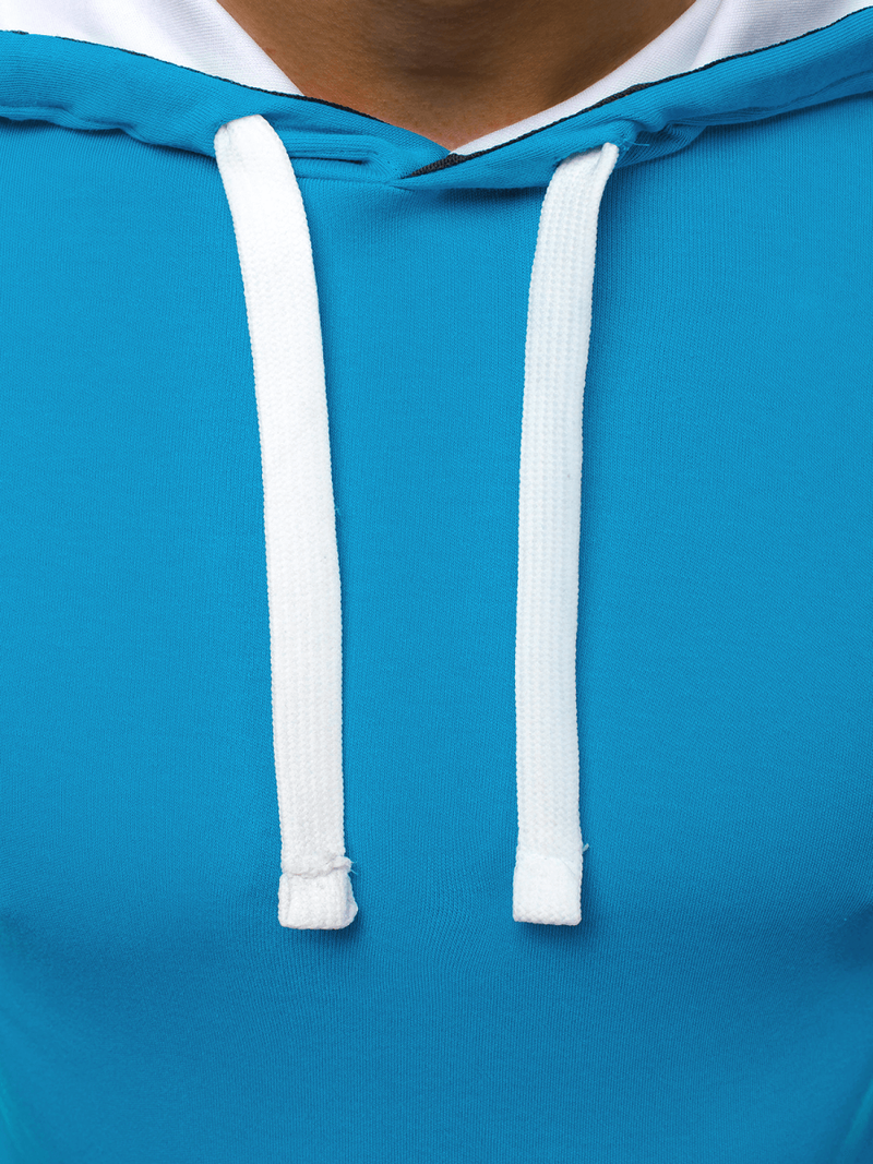 Tricou cu glugă bărbați turcoaz OZONEE O/1273Z