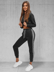 Trening dama doua piese negru OZONEE JS/8C67/3Z