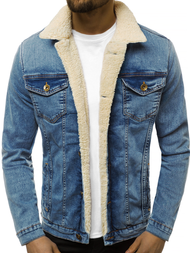 Jachetă de blugi bărbați albastră deschis OZONEE BN/5941