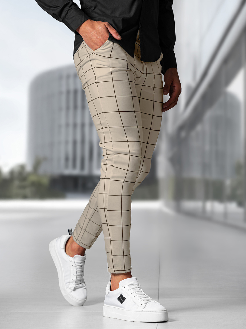 Pantaloni Chino Bărbaţi Bej OZONEE O/P4009Z