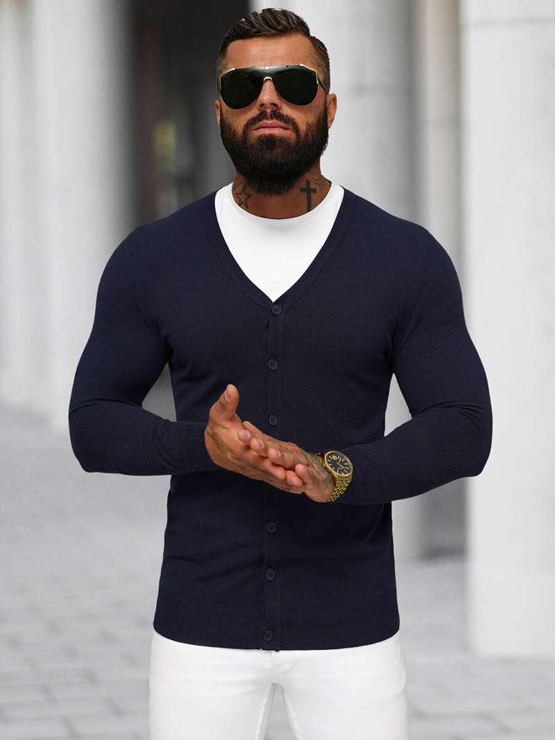 Pulover bărbați albastru marin OZONEE NB/MM6006/6Z