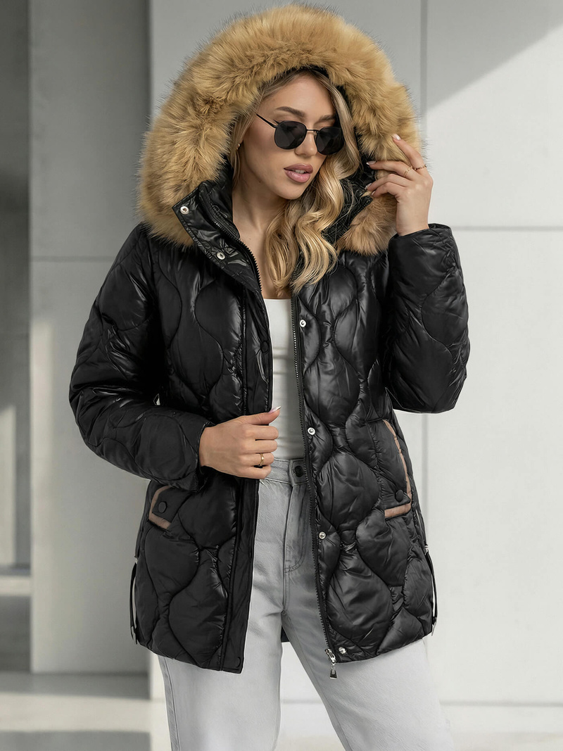 Geacă de femei neagra OZONEE O/5M3226/392Z