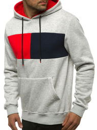 Hanorac cu glugă bărbați gri OZONEE JS/KS2171