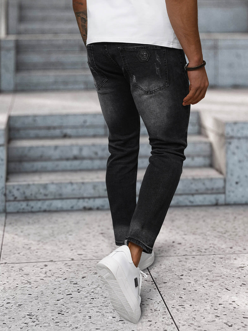 Blugi pentru barbati negri OZONEE NB/MP0063/1N